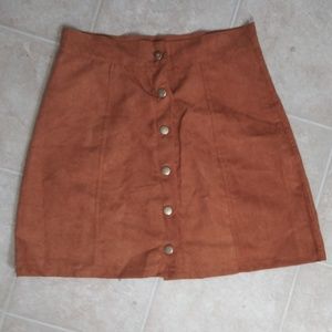🎉SALE Khaki Suede Skirt